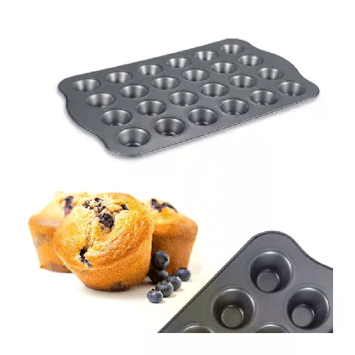 STAMPO TEGLIA MINI CUPCAKE MINI MUFFIN FORNO DECORA 24 CAVITA' TORTA