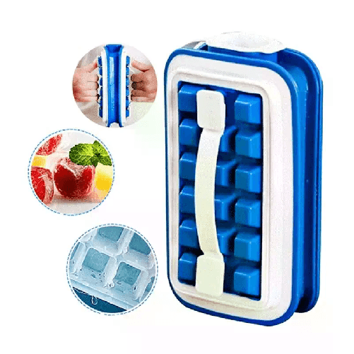 Stampo per ghiaccio portatile 18 pezzi ice cube cubetti Vaschetta casa chiusura