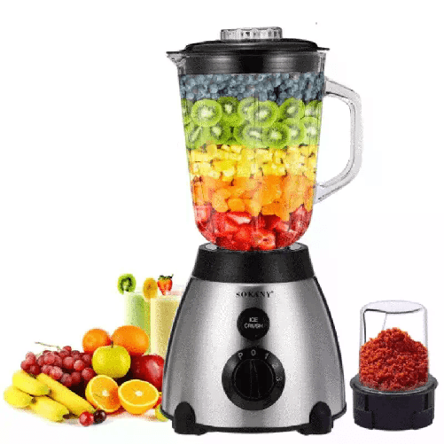 Frullatore elettrico 2 IN 1 Alta Potenza 400W miscelatore in Acciaio tritatutto