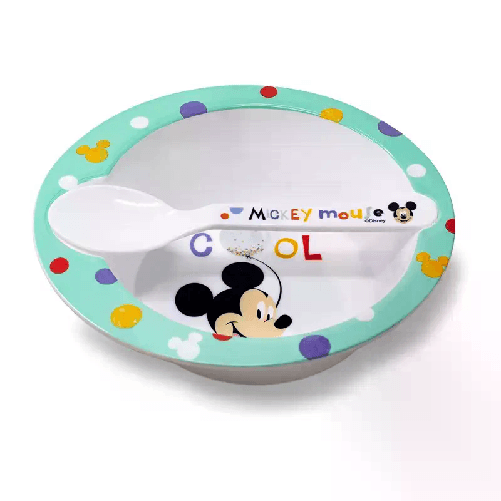 Set Pappa per Bambini ciotola cucchiaio Mickey Disney antiscivolo svezzamento