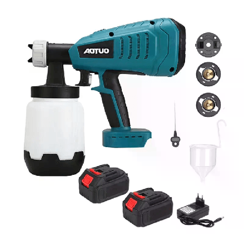 Pistola a spruzzo per vernice doppia batteria 18V 1000ML paint aerografo pittura