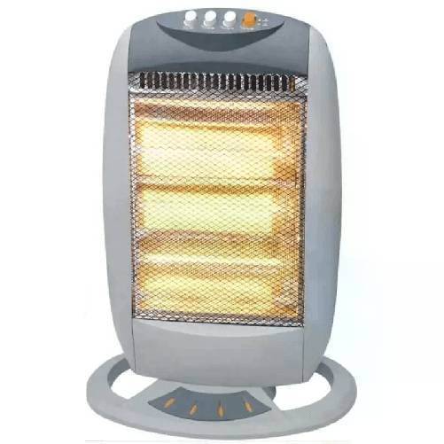 Stufa elettrica alogena quarzo oscillante 400-800-1200W Basso consumo 3 potenze