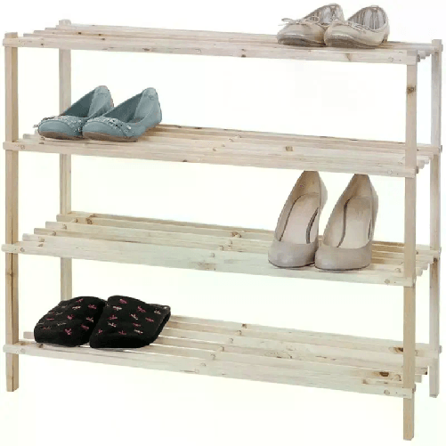 SCARPIERA SALVASPAZIO INGRESSO LEGNO PANCA 4 RIPIANI SCAFFALE MOBILEPORTA SCARPE
