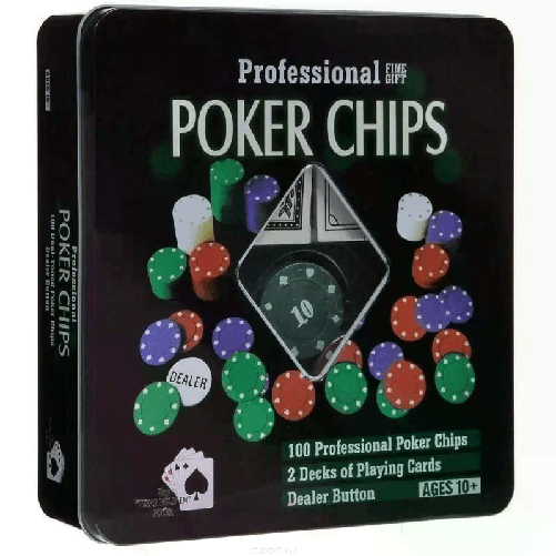 Set Poker 100 Fiches Chips Gioco Bottone dealer texas holdem gettone 2 mazzi