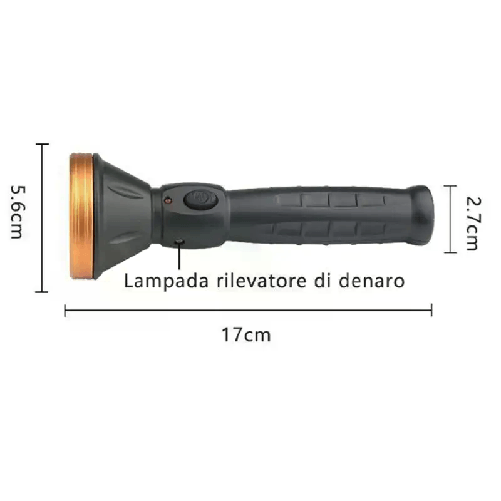 Torcia LED UV Multifunzione Ricaricabile Luce Portatile USB Pesca Lampada Lavoro