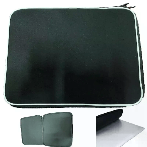 Custodia morbida nera bordatura rigida PC Portatile Laptop neoprene 13" pollici