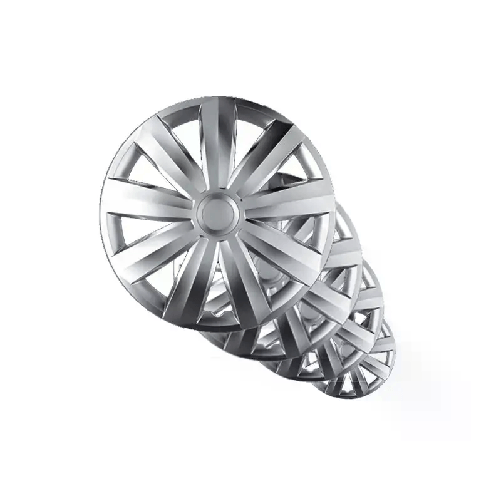 Copricerchi borchie coppa ruote 13'' plastica cromata auto ruote cerchione 13