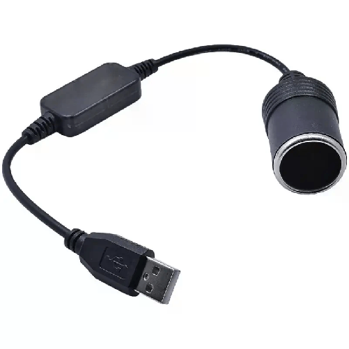 Convertitore con connettore USB maschio da 5V a presa accendisigari femmina 12V