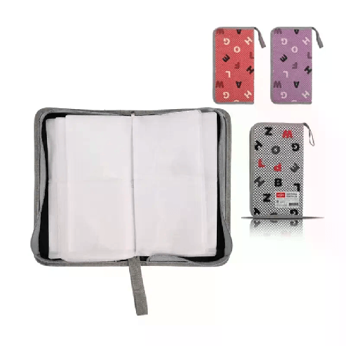 Borsa Porta CD DVD Raccoglitore con cerniera Wallet per 80 Dischi colore casuale