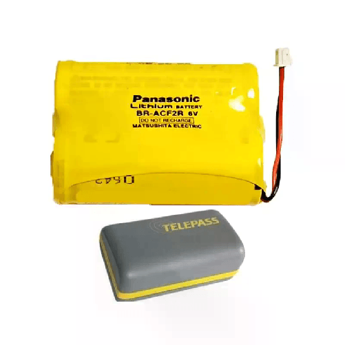 Batteria Pila di ricambio per NUOVO TELEPASS Panasonic BR-ACF2R 6V 2200mAh