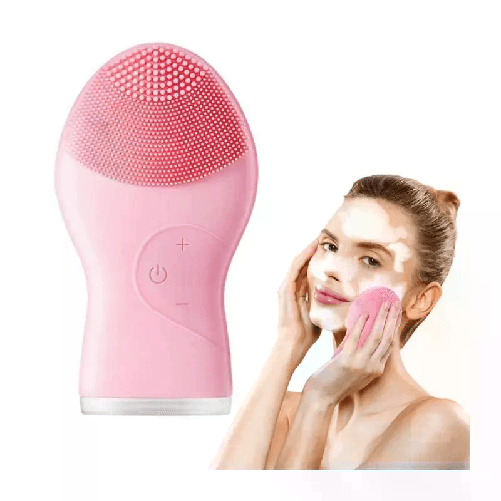 MINI SPAZZOLA CURA VISO IN SILICONE PULIZIA PELLE MASSAGGIO ULTRASUONI