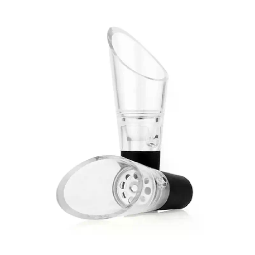 Aeratore vino decanter versatore beccuccio set 2 pezzi per depurare bianco rosso