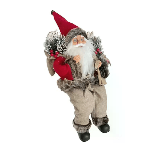Babbo natale Noel baba 40Cm Seduto decorazioni natale Addobbo decorativo
