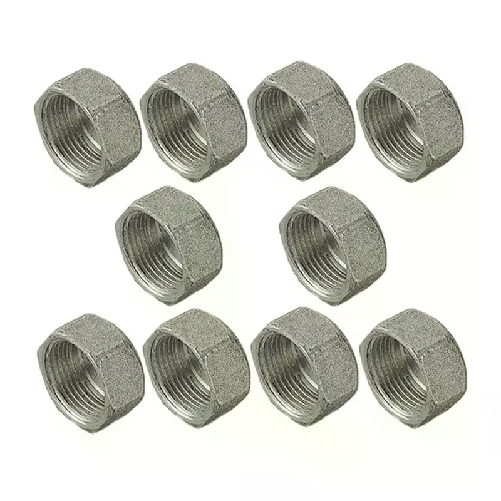 10 Tappi F 1/2" TAPPO FEMMINA RACCORDERIA RACCORDI IDRAULICI TUBO ACQUA GAS ARIA
