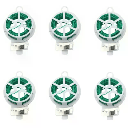 6 Bobina Filo da giardinaggio Plastificato Piante legature MT 20 Giardino ferro