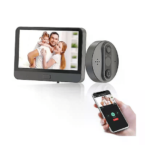 Tuya Spioncino Smart WiFi con Monitor LCD 2 MP a colori intelligente telecamera