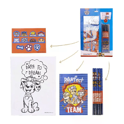 Set cancelleria bambini ufficiale Paw Patrol cartoleria da colorare scuola