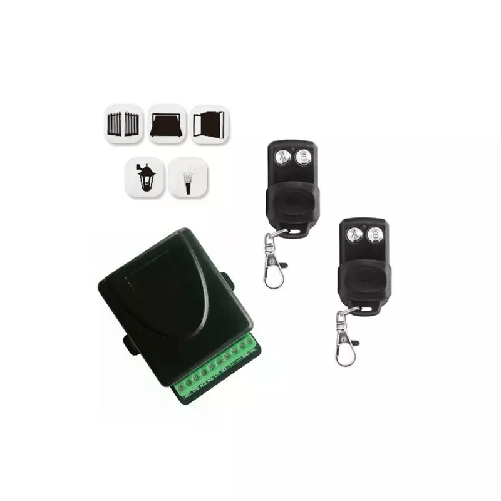 Kit Ricevitore 2 Telecomandi Universale 433MHz Apertura Cancello Automatica