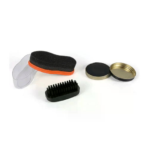 Set completo Lucida Scarpe Nero in pelle Pulizia Calzature Uomo Donna spazzole