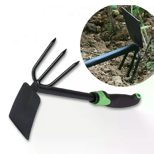 Zappa zappetta giardinaggio due punte in acciaio tridente attrezzi giardino orto