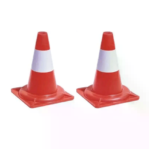 2x Cono Stradale Birillo Segnaletico Spartitraffico Alta Visibilita Piccolo 33cm