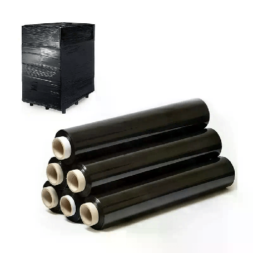 Film estensibile manuale nero 6 rotoli pellicola pallet per imballaggio 2kg