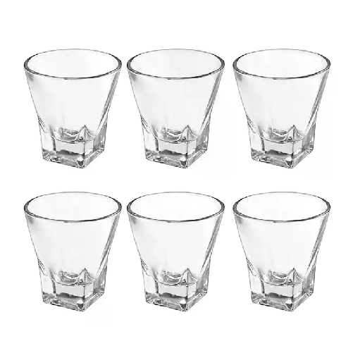 6 Bicchierini Vetro Da Liquore Bicchieri Amaro Bar Feste Party Rum Cicchetti 6cl