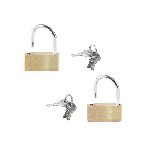 2x lucchetto arco con 3 chiavi sicurezza varie misure 60mm catenaccio antifurto