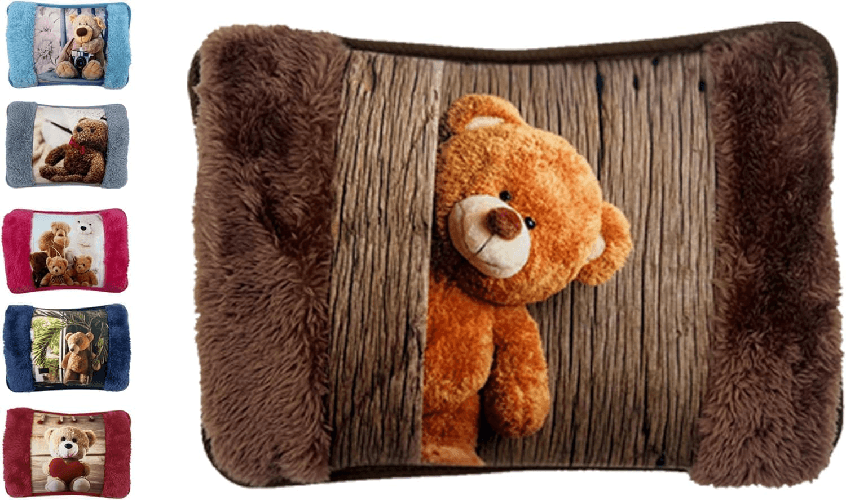 2 Pezzi Borsa Acqua Calda Elettrica Peluche Scaldamani Scaldapiedi Allevia Dolori Orso