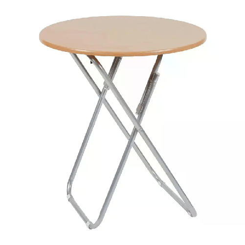 Tavolo tavolino pieghevole richiudibile rotondo 60x70 cm legno da giardino