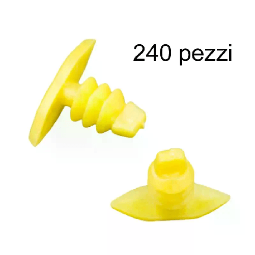 240 pz Rivetto Clip in plastica Rivetti di Fissaggio giallo auto 13,8x9,4x5,4 mm