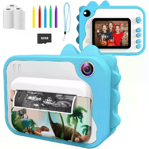 Fotocamera digitale per bambini macchina fotografica stampa istantanea 32Gb
