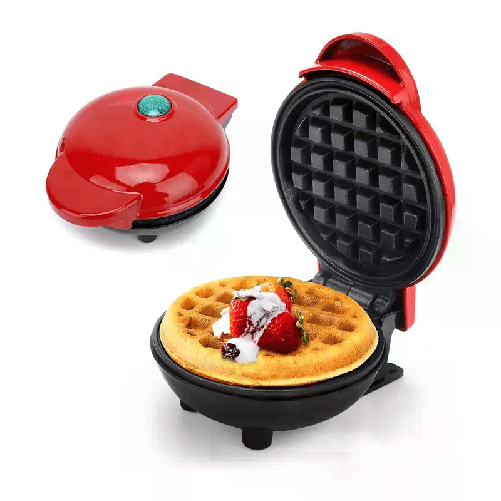 Piastra per waffle cialde dolci antiaderente elettrica 350W mini waffle maker