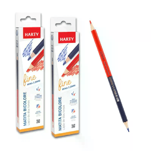 Matita bicolore Rosso Blu colorata 2 colori fine 24 PZ scuola ufficio mina 2,8mm