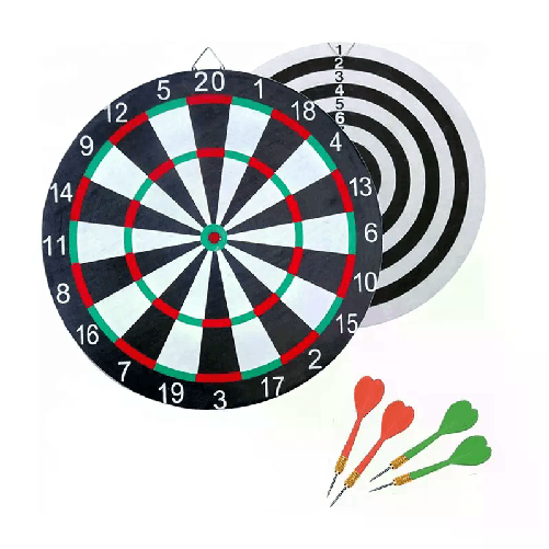 Gioco tirassegno Bersaglio con 4 Freccette Dardi 30 cm Tiro a segno da muro