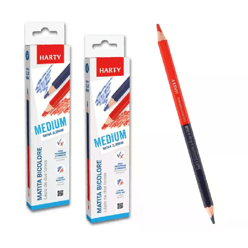 Matita bicolore Rosso Blu colorata 2 colori Media 24 PZ scuola ufficio 3,8 mm
