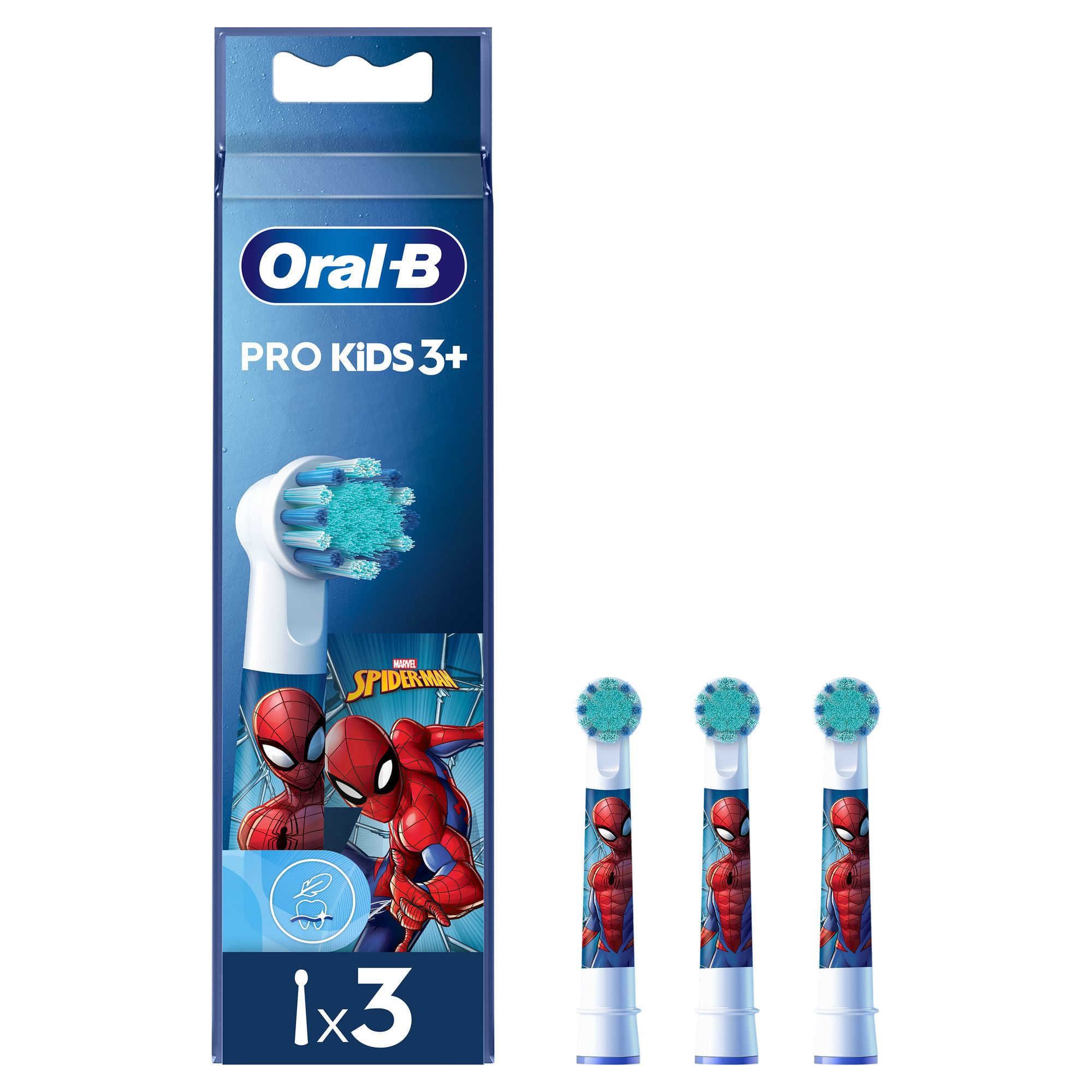 Braun Oral-B Testine di Ricambio Pro Kids con Spiderman 3 Testine Oral-B Testine Di Ricambio Pro Kids Con Spiderman, 3 Testine