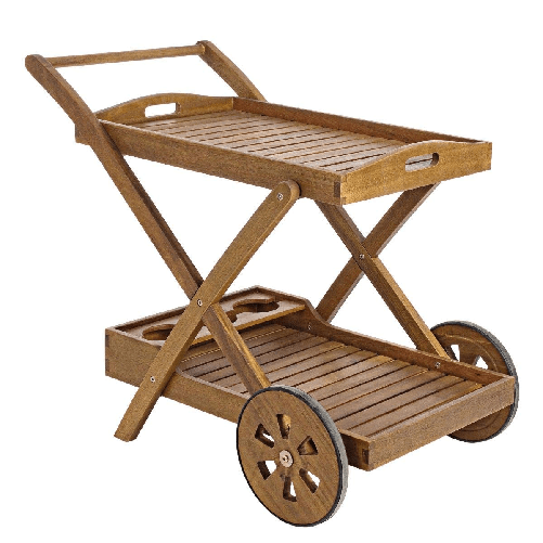 Carrello Porta Vivande Noemi in Legno di Acacia