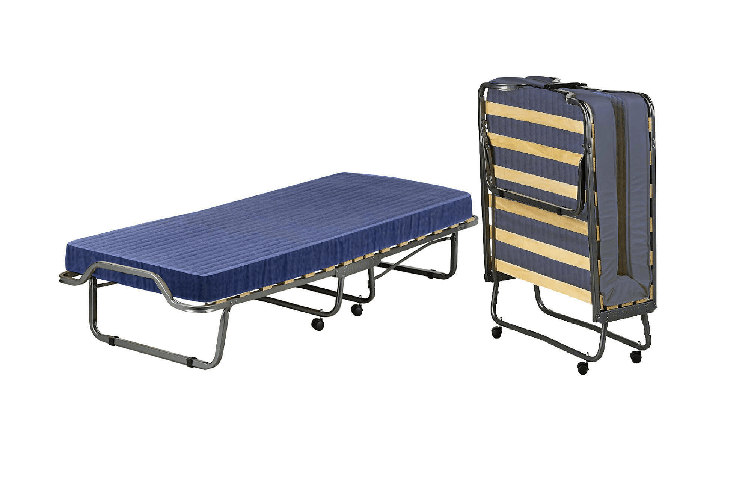 Dmora Letto pieghevole Dabadian, Brandina con rete a 15 doghe, Lettino salvaspazio, 100% Made in Italy