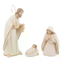 Natività a 3 Figure Celestial Bianca Altezza 25cm (4 Pezzi)