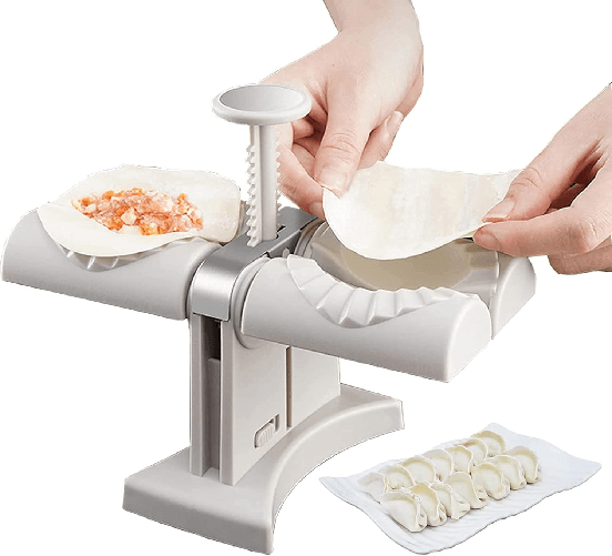 Macchina per Ravioli e Gnocchi Automatica, Stampo a Doppia Testa, Utensile da Cucina Dumpling Maker Ravioli Cinesi, Pasta Fresca