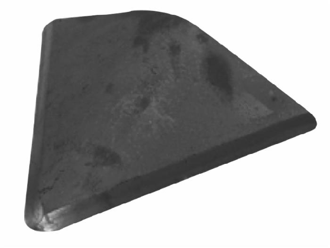 Vomerina a saldare larghezza 220mm e lato obliquo 270mm