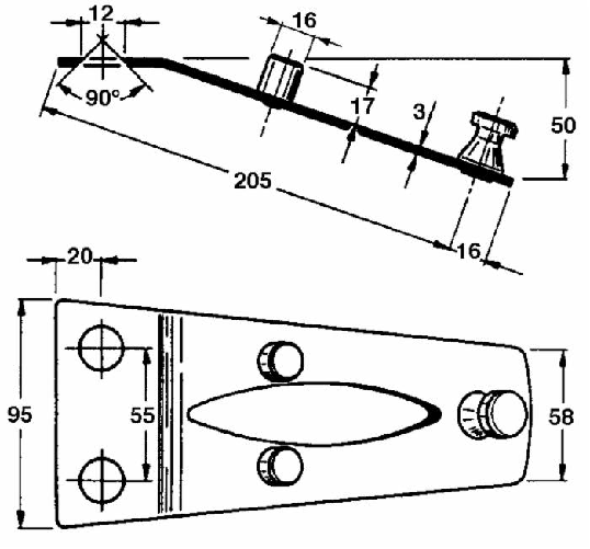 Piastra portacoltello adattabile Marangon 020040315