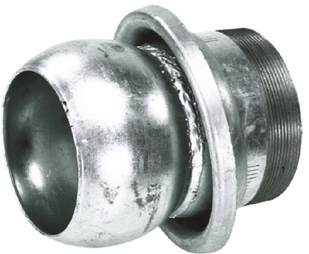 Sfera e anello zincati Ama con tronchetto filettato maschio ø 150mm per impianti di irrigazione
