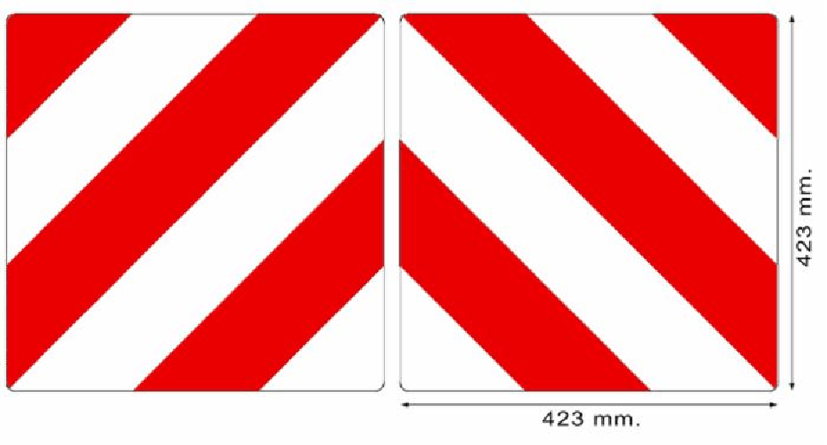 Kit 2 pannelli 423x423mm con omologazione per tutti i paesi europei