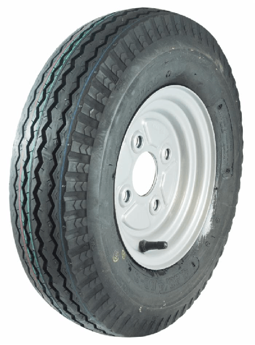 Ruota 4,50/10" con cerchio in ferro a 4 fori Fiat