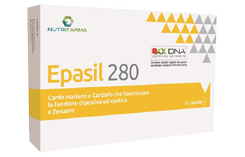 epasil 280 descrizione integratore alimentare con - estratti di cardo mariano, carciofo e zenzero. ingredienti cardo