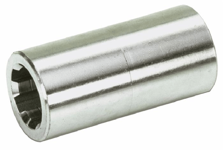 Bussola scanalata con profilo interno 28x25x15mm e lunghezza 60mm