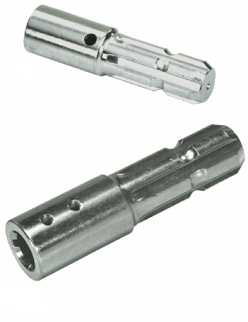 Riduzione per presa di forza con profilo esterno 1"3/8 interno 26x32x6mm con 6 cave e lunghezza 145mm