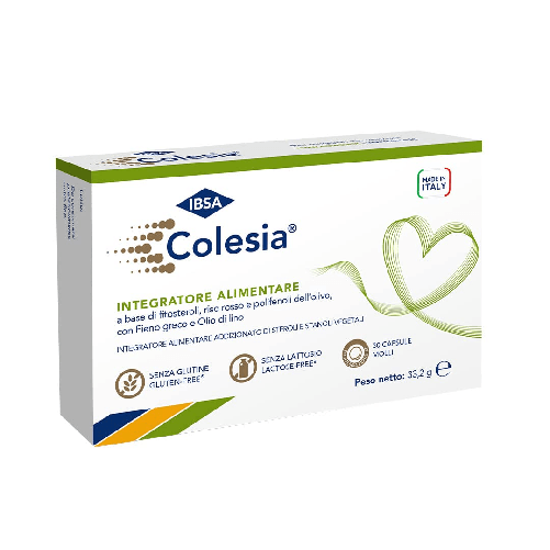 Ibsa Farmaceutici Colesia Soft Gel Integratore Colesterolo, 30 Capsule Molli